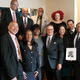 Among the attendees at the services for Les Payne were (bottom, from left) Monroe Anderson, Derrick Z. Jackson, Sheila Brooks, Audrey Edwards, DeWayne Wickham, Sarah Glover, Morris Thompson, Johann Calhoun, Tim Reid and Dwight Lewis. Rear: Rod Hicks, William Rhoden, Richard Prince, Elmer Smith and Nikole Hannah-Jones.